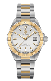 Tag Heuer Aquaracer Calibre 5 Automatic White Dial Two Tone Steel Strap Watch for Men - WAY2151.BD0912