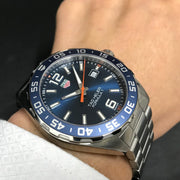 Tag Heuer Formula 1 Quartz Blue Dial Silver Steel Strap Watch for Men - WAZ1010.BA0842