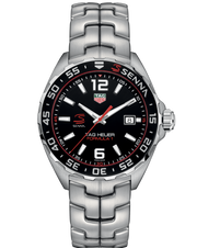 Tag Heuer Formula 1 Senna Limited Edition Black Dial Silver Steel Strap Watch for Men - WAZ1012.BA0883
