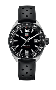 Tag Heuer Formula 1 Quartz Black Dial Black Rubber Strap Watch for Men - WAZ1110.FT8023
