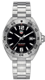 Tag Heuer Formula 1 Black Dial Silver Steel Strap Watch for Men - WAZ1112.BA0875