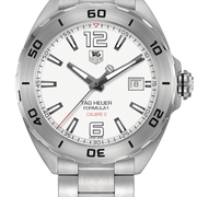 Tag Heuer Formula 1 Calibre 5 Automatic White Dial Silver Steel Strap Watch for Men - WAZ2114.BA0875