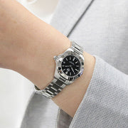 Tag Heuer Aquaracer Quartz Black Dial Silver Steel Strap Watch for Women - WBD1410.BA0741