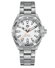 Tag Heuer Aquaracer Automatic White Dial Silver Steel Strap Watch for Men - WBD2111.BA0928