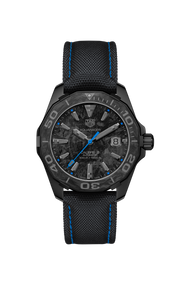 Tag Heuer Aquaracer Calibre 5 Black Nylon Strap Carbon Dial Watch for Men -  WBD218C.FC6447