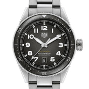 Tag Heuer Autavia Automatic Grey Dial Silver Steel Strap Watch for Men - WBE5114.EB0173
