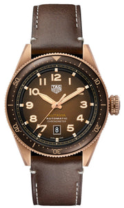 Tag Heuer Autavia Brown Dial Brown Leather Strap Watch for Men - WBE5191.FC8276
