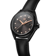 Tag Heuer Formula 1 Quartz Diamonds Black Dial Black Leather Strap Watch for Women - WBJ1317.FC8230