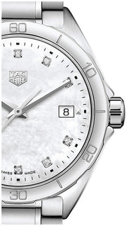 Tag Heuer Formula 1 White Mother of Pearl Dial Silver Steel Strap Watch for Women - WBJ1319.BA0666
