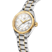 Tag Heuer Formula 1 Diamonds Mother of Pearl White Dial Two Tone Steel Strap Watch for Women - WBJ1421.BB0648