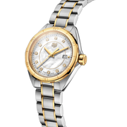 Tag Heuer Formula 1 Diamonds Mother of Pearl White Dial Two Tone Steel Strap Watch for Women - WBJ1421.BB0648