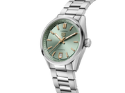Tag Heuer Carrera Date Automatic 18K Green Dial Silver Steel Strap Watch for Women - WBN2312.BA0001