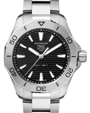 Tag Heuer Aquaracer Professional 200 Quartz Black Dial Silver Steel Strap Watch for Men - WBP1110.BA0627