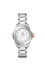 Tag Heuer Aquaracer Professional 200 Quartz Diamonds White Dial Silver Steel Strap Watch for Women - WBP1450.BA0622