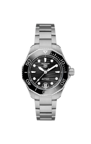 Tag Heuer Aquaracer Professional 300 Automatic Black Dial Silver Steel Strap Watch for Women - WBP231D.BA0626