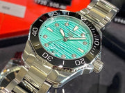 Tag Heuer Aquaracer Professional 300 Automatic Diamonds Green Dial Silver Steel Strap Watch for Women - WBP231K.BA0618