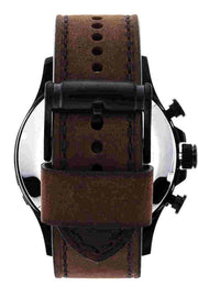 Fossil Nate Chronograph Brown Dial Brown Leather Strap Watch for Men - JR1487