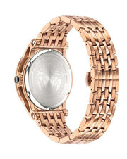 Versace Palazzo Empire Black Dial Rose Gold Steel Strap Watch for Men - VERD00718