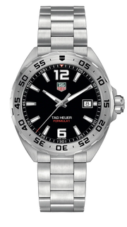 Tag Heuer Formula 1 Black Dial Silver Steel Strap Watch for Men - WAZ1112.BA0875