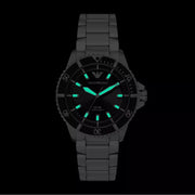 Emporio Armani World Explorer Solar Black Dial Silver Steel Strap Watch for Men - AR11787