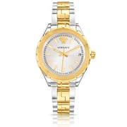 Versace Hellenyium Silver Dial Two Tone Steel Strap Watch for Women - V12030015