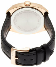 Gucci GG2570 Quartz Black Dial Black Leather Strap Watch For Men - YA142309