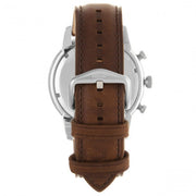 Fossil Townsman Chronograph Black Dial Brown Leather Strap Watch for Men  - FS5280