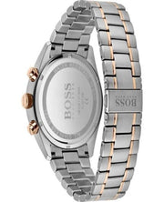 Hugo Boss Jet Chronograph Silver Dial Two Tone Steel Strap Watch for Men - 1513385