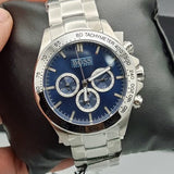 Hugo Boss Ikon Blue Dial Silver Steel Strap Watch for Men - 1512963