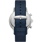 Emporio Armani Luigi Chronograph Blue Dial Blue Leather Strap Watch For Men - AR11451