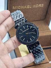 Michael Kors Darci Black Dial Black Steel Strap Watch for Women - MK3337
