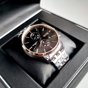 Hugo Boss Grand Prix Chronograph Black Dial Two Tone Steel Strap Watch for Men - 1513473