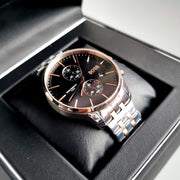 Hugo Boss Associate Chronograph Black Dial Two Tone Steel Strap Watch for Men - 1513840