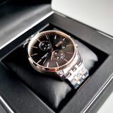 Hugo Boss Associate Chronograph Black Dial Two Tone Steel Strap Watch for Men - 1513840