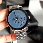 Hugo Boss Classic Chronograph Grey Dial Grey Steel Strap Watch for Men - 1513364