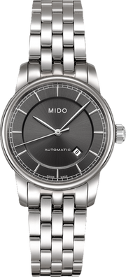 Mido Baroncelli III Automatic Grey Dial Silver Steel Strap Watch For Women - M7600.4.13.1
