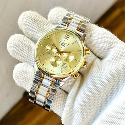 Tissot T Sport Chrono XL Classic Gold Dial Two Tone Steel Strap