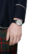 Gucci G Timeless Eryx Silver Dial Black Leather Strap Watch For Men - YA126338