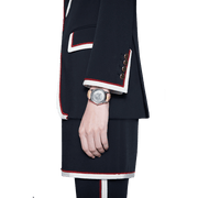 Gucci G Timeless Automatic Mother of Pearl Dial Brown Leather Strap Watch For Women - YA1264112