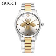 Gucci G Timeless Silver Dial Two Tone Steel Strap Watch For Women - YA126599