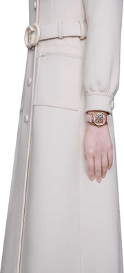 Gucci G Timeless Quartz Mother of Pearl Dial Pink Leather Strap Watch For Women -  YA1264132