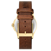 Gucci G Timeless Quartz Two Tone Dial Brown Leather Strap Watch For Men - YA126451B