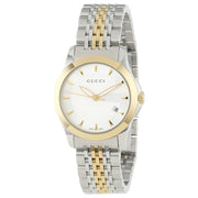Gucci G Timeless Silver Dial Two Tone Steel Strap Watch For Women - YA126511