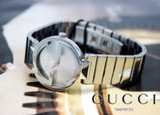 Gucci G Interlocking Silver Dial Silver Steel Strap Watch For Women - YA133503