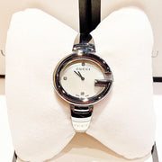 Gucci Guccissima Diamonds Mother of Pearl Dial Silver Steel Strap Watch For Women - YA134303
