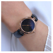 Gucci Diamantissima Quartz Black Dial Black Leather Strap Watch for Women - YA141401