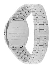 Gucci 25H Quartz Silver Dial Silver Steel Strap Watch For Women - YA163402