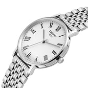 Tissot T Classic Everytime White Dial Silver Mesh Bracelet Watch For Men - T109.410.11.033.00