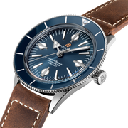 Breitling Superocean Heritage '57 Blue Dial Brown Leather Strap Watch for Men - A10370161C1X1