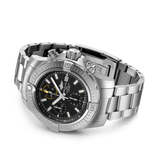 Breitling Avenger Chronograph 45mm Black Dial Silver Steel Strap Watch for Men - A13317101B1A1